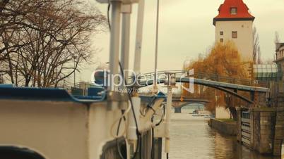 Vessel Navigating In the Vltava River