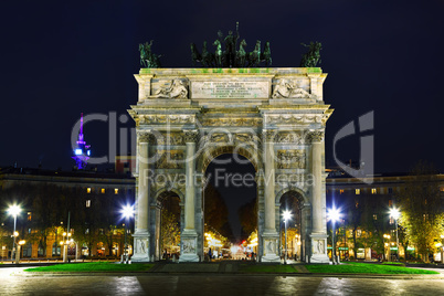 Arch of Peace in Milan, Italy