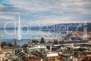 Aerial view of Geneva, Switzerland