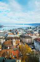 Aerial view of Geneva, Switzerland