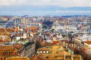 Aerial view of Geneva, Switzerland