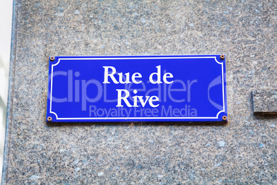 Rue de Phone in Geneva, Switzerland