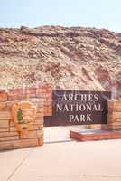 Entrance to the Arches National Park