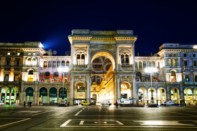 Galleria Vittorio Emanuele II shopping mall entrance in Milan, I