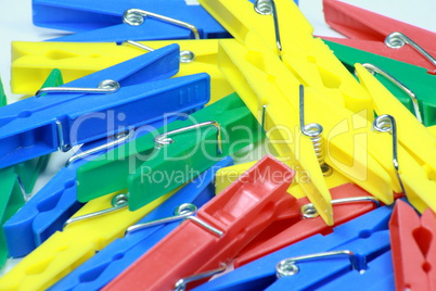 set of plastic clothespin