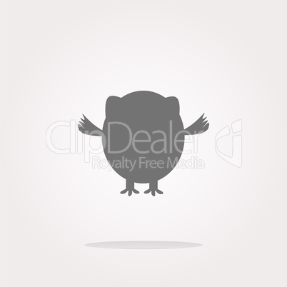 vector Owl web icon button isolated on white. Web Icon Art. Graphic Icon Drawing