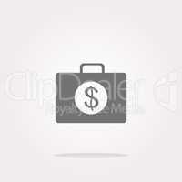 vector us dollar glossy icon on white background. Web Icon Art. Graphic Icon Drawing