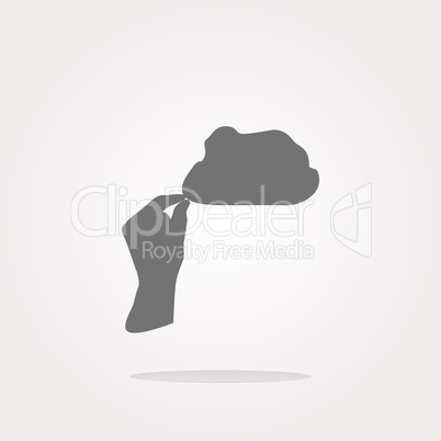 vector hand and cloud web icon, web button. Web Icon Art. Graphic Icon Drawing