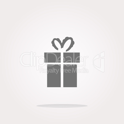 vector Holiday gift box icon web button. Web Icon Art. Graphic Icon Drawing