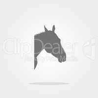 vector horse sign button, web app icon. Web Icon Art. Graphic Icon Drawing