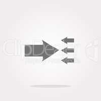 vector arrow icon web button isolated on white. Web Icon Art. Graphic Icon Drawing