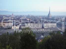 Turin skyline in the morning