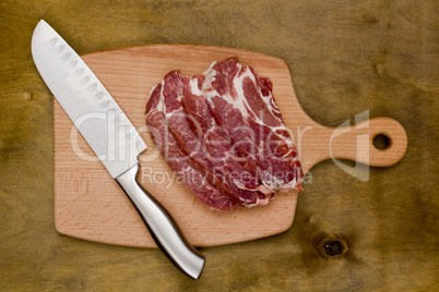 Pork on a cutting board