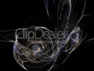 image of one Digital Fractal on Black Color