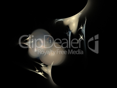 image of one Digital Fractal on Black Color image of one Digital Fractal on Black Color