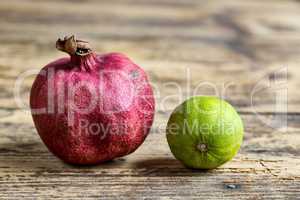 Granatapfel und Limette