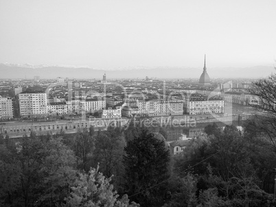 Turin skyline in the morning