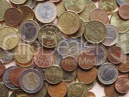 Euro coins background