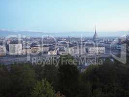 Turin skyline in the morning