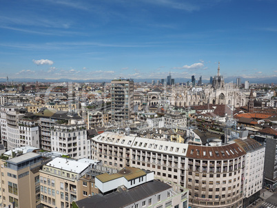 Aerial view of Milan, Italy