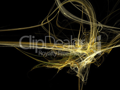 image of one Digital Fractal on Black Color