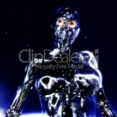 3D Illustration; 3D Rendering of a Cyborg 3D Illustration; 3D Rendering of a Cyborg