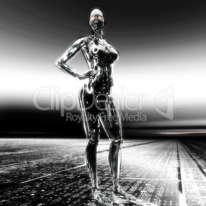 3D Illustration; 3D Rendering of a Cyborg 3D Illustration; 3D Rendering of a Cyborg