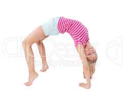 young girl doing gymnastics