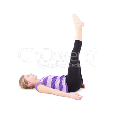 young girl doing gymnastics