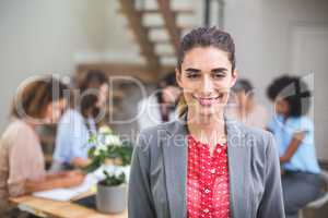 Portrait businesswoman smiling