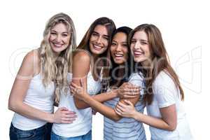 Portrait of multiethnic women smiling