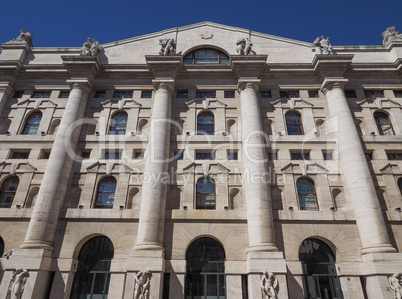 Milan stock exchange in Milan