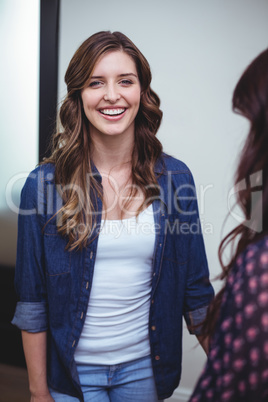 Portrait of beautiful woman smiling