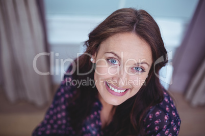 Portrait of beautiful woman smiling