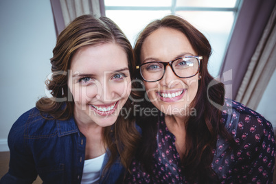 Portrait of beautiful women smiling