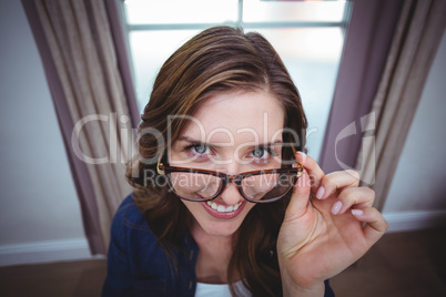 Portrait of beautiful woman smiling