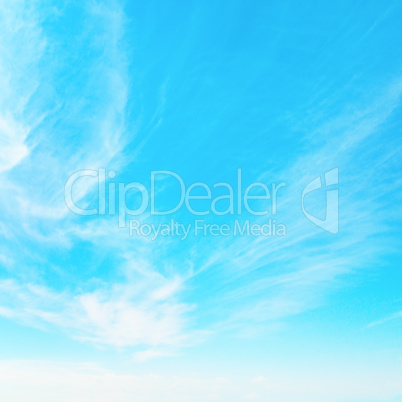 blue sky and white cumulus clouds