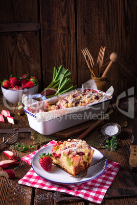 rhubarb strawberry brioches