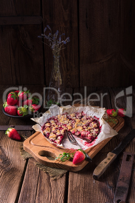 strawberry chocolate tart