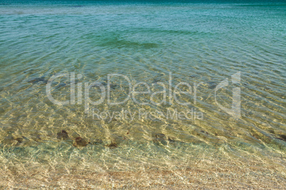 tropical beach with turquoise water