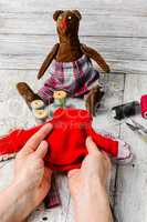 Sewing soft toy