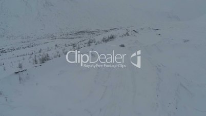 Car On The Snowy Hills