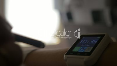 Choosing Settings on Smart Watch