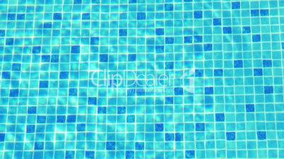 Small Blue Tiles on the Swimming Pool Floor