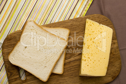 Cheese and bread for toasting