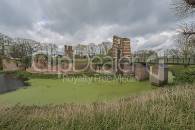 Ruins of an old castle in Netherlands.