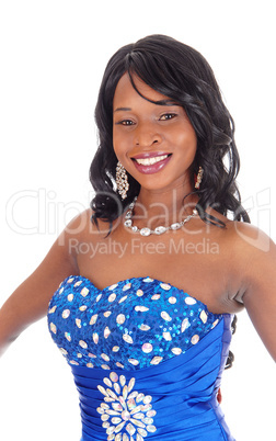 Portrait of African American woman smiling.