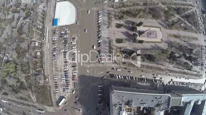 Square of Fallen Soldiers in Volgograd, aerial view
