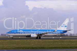 Start von KLM-Flugzeug