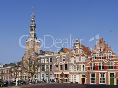 Malerische Häuser in Leiden